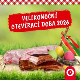 Otevírací doba našich řeznictví na Velikonoce 2026
