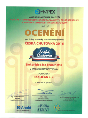 Dekor klobása bruschetta