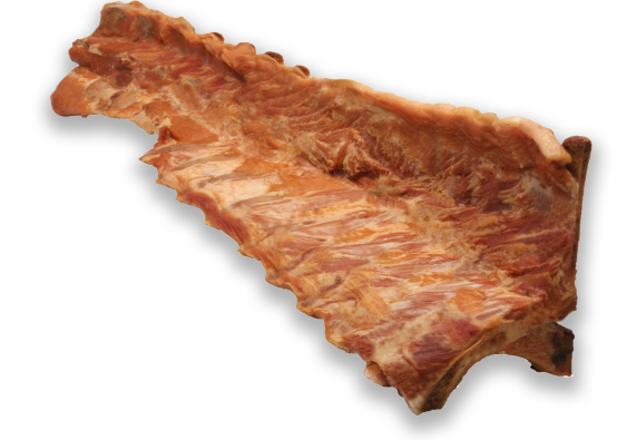 Uzená žebírka z pečeně a krkovice