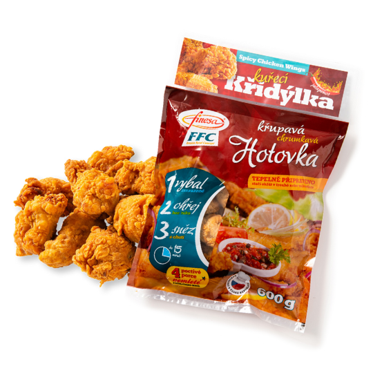 Kuřecí křídla pálivá 600g mražená