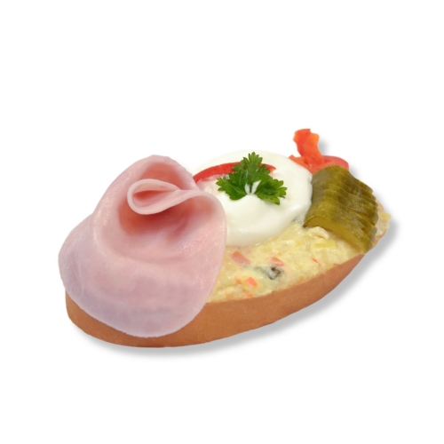 Chlebíček se šunkou a vejcem