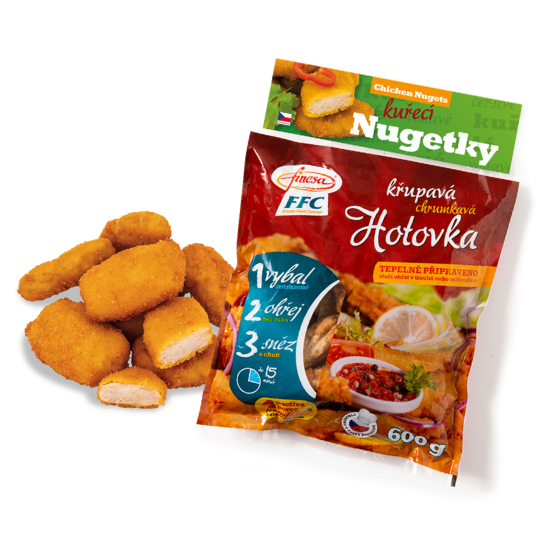Kuřecí nugetky 600g mražené