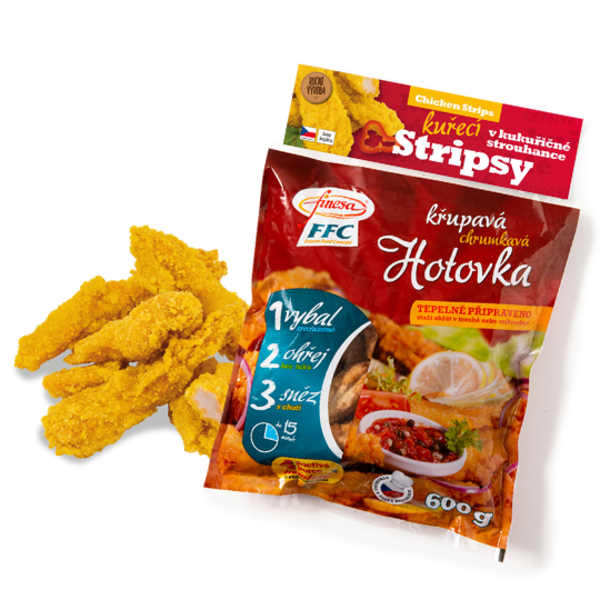 Kuřecí stripsy kukuřičné bezlepkové 600g